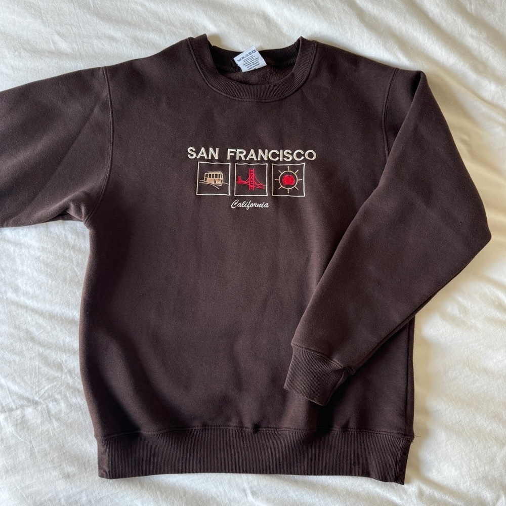 San Francisco Embroidered Crewneck Sweater